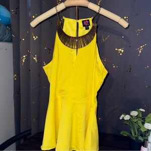2b Bebe Yellow Halter with Collar